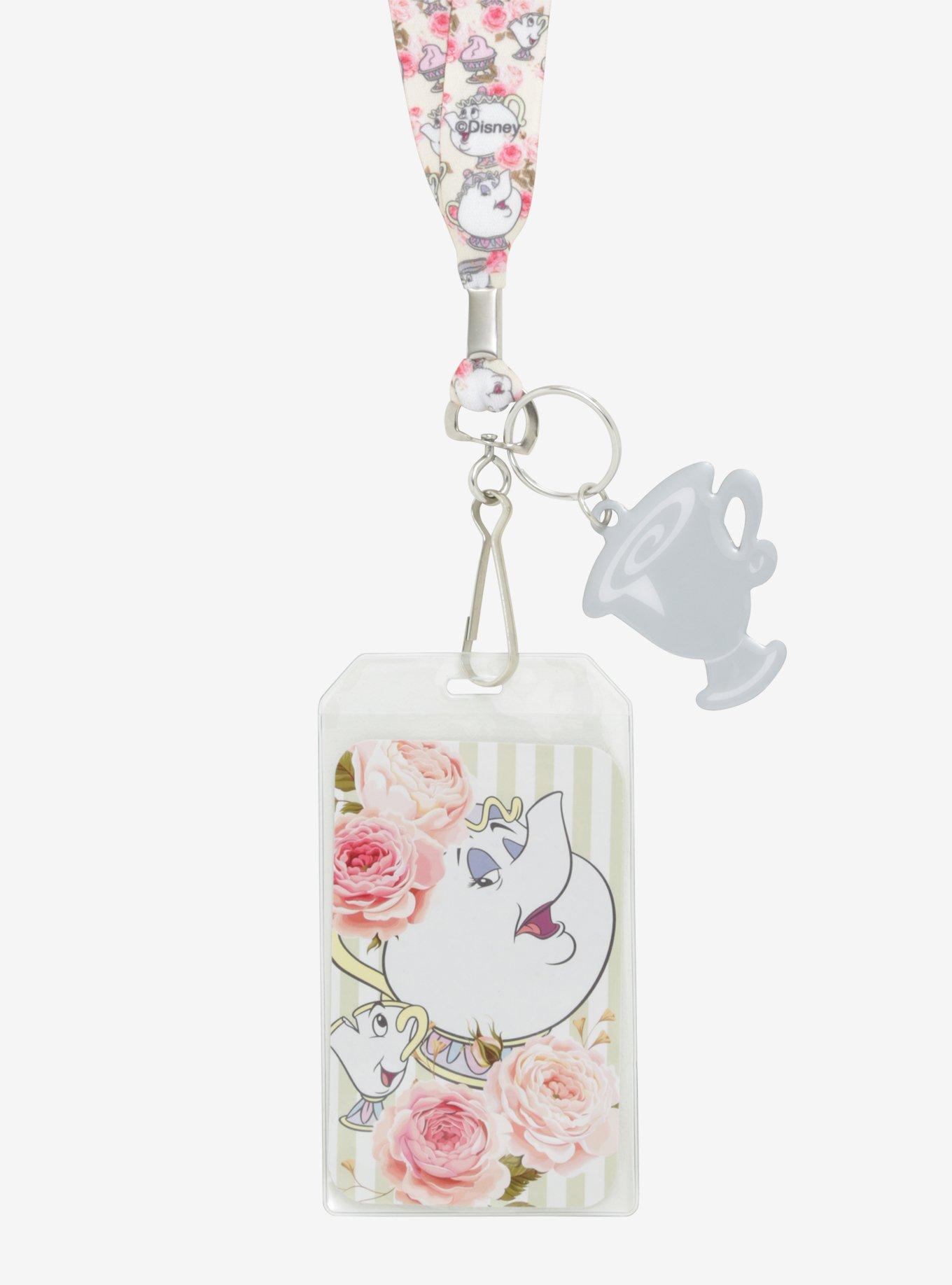 Disney Beauty And The Beast Mrs. Potts Floral Lanyard, , alternate
