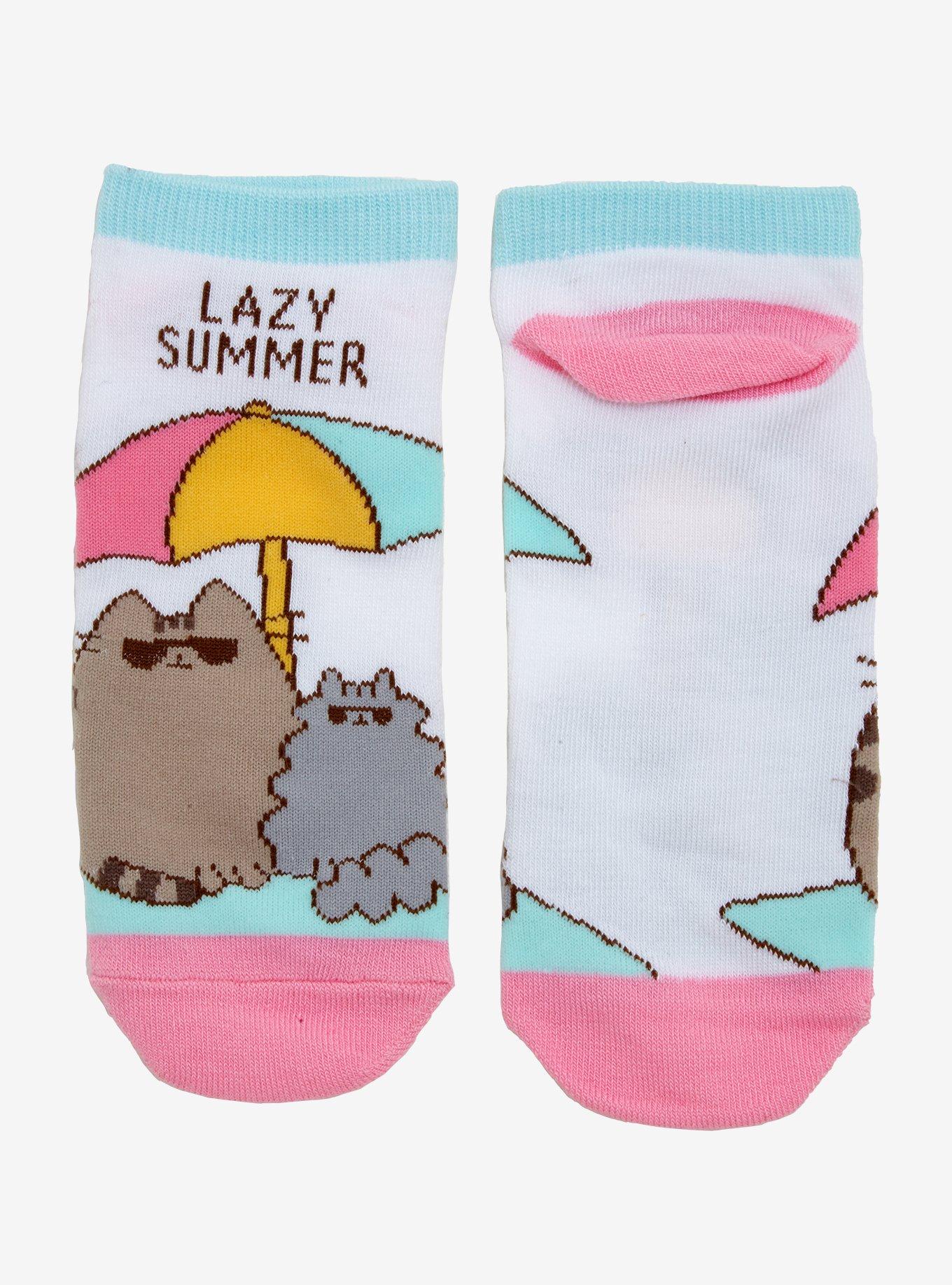 Pusheen Lazy Summer No-Show Socks, , alternate