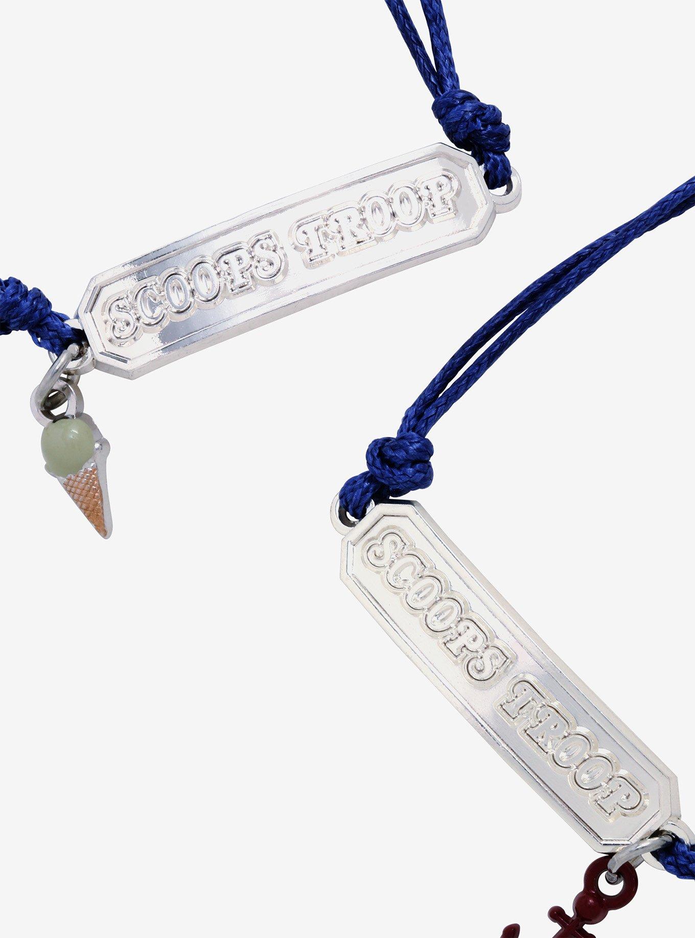 Loungefly Stranger Things Scoops Troop Cord Bracelet Set, , alternate