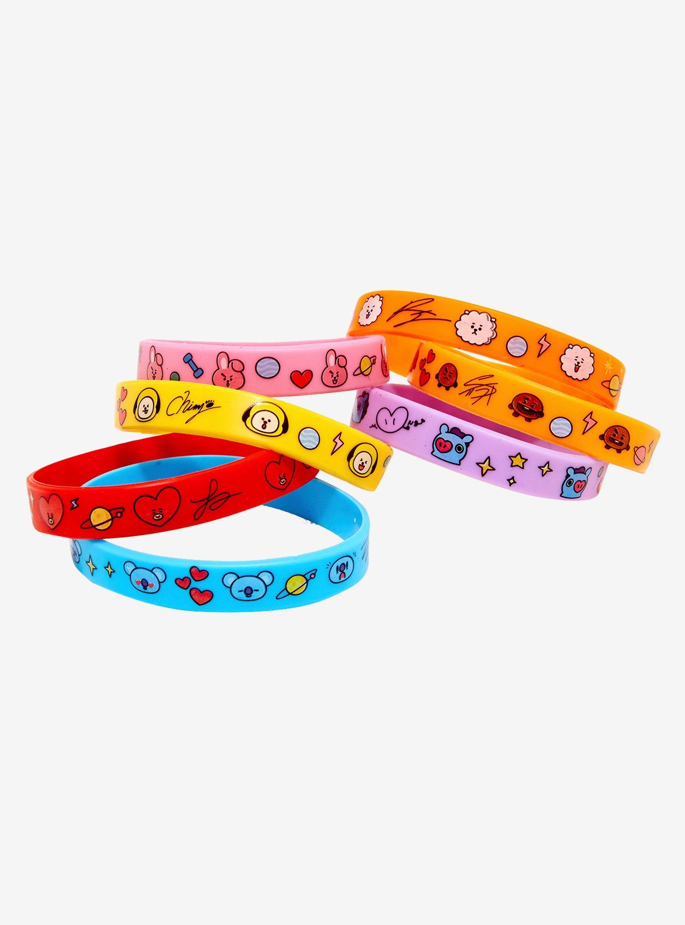 BT21 Characters Rubber Bracelet Set, , alternate