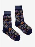 Floral Crew Socks, , alternate