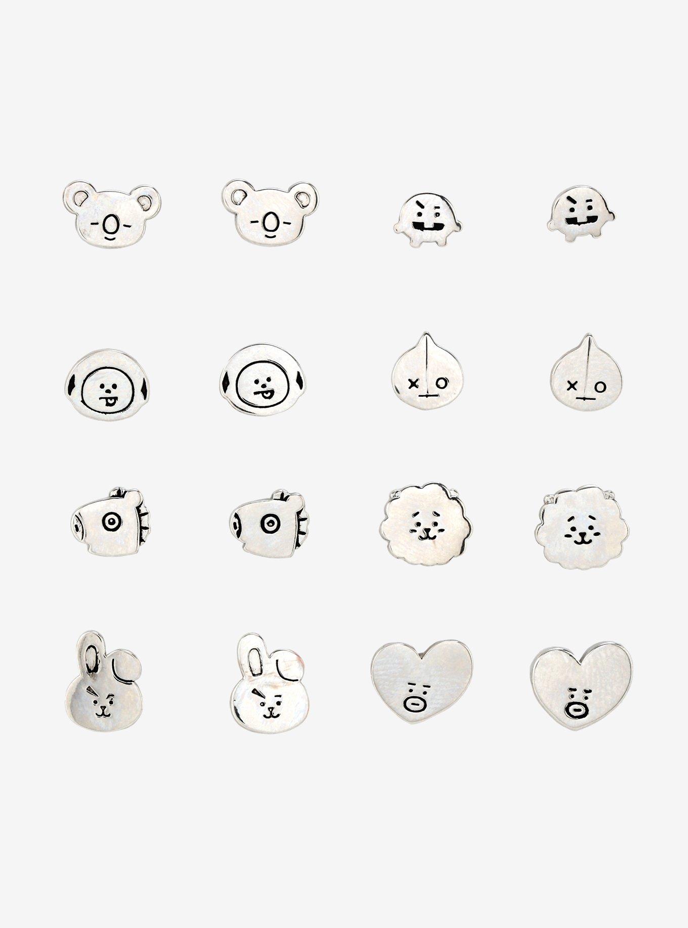 BT21 Characters Earring Set, , alternate