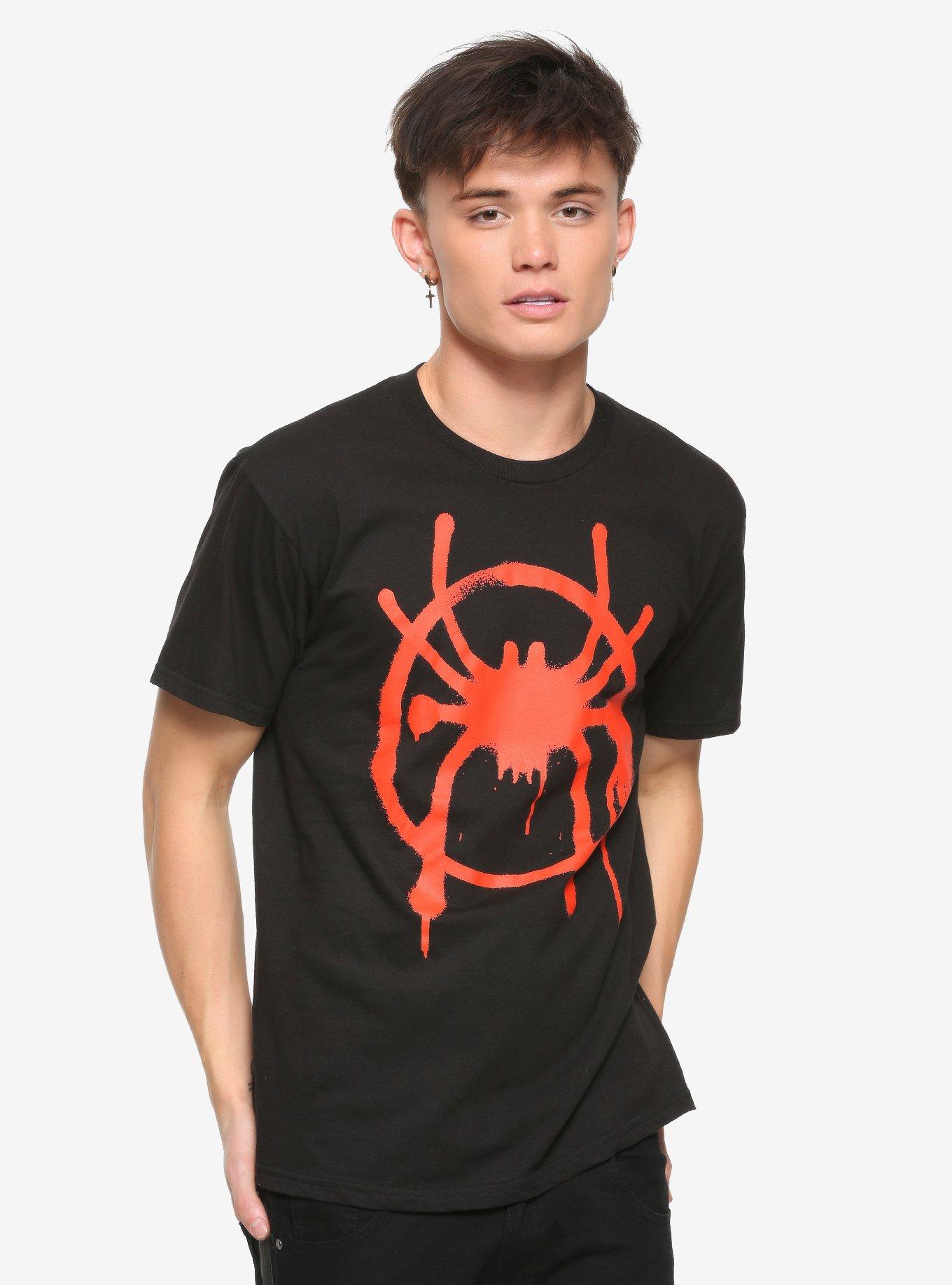 Marvel Spider-Man: Into The Spider-Verse Miles Morales Front & Back Cosplay T-Shirt, RED, alternate