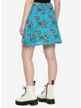 Teal Floral Skull Skirt, TEAL, alternate