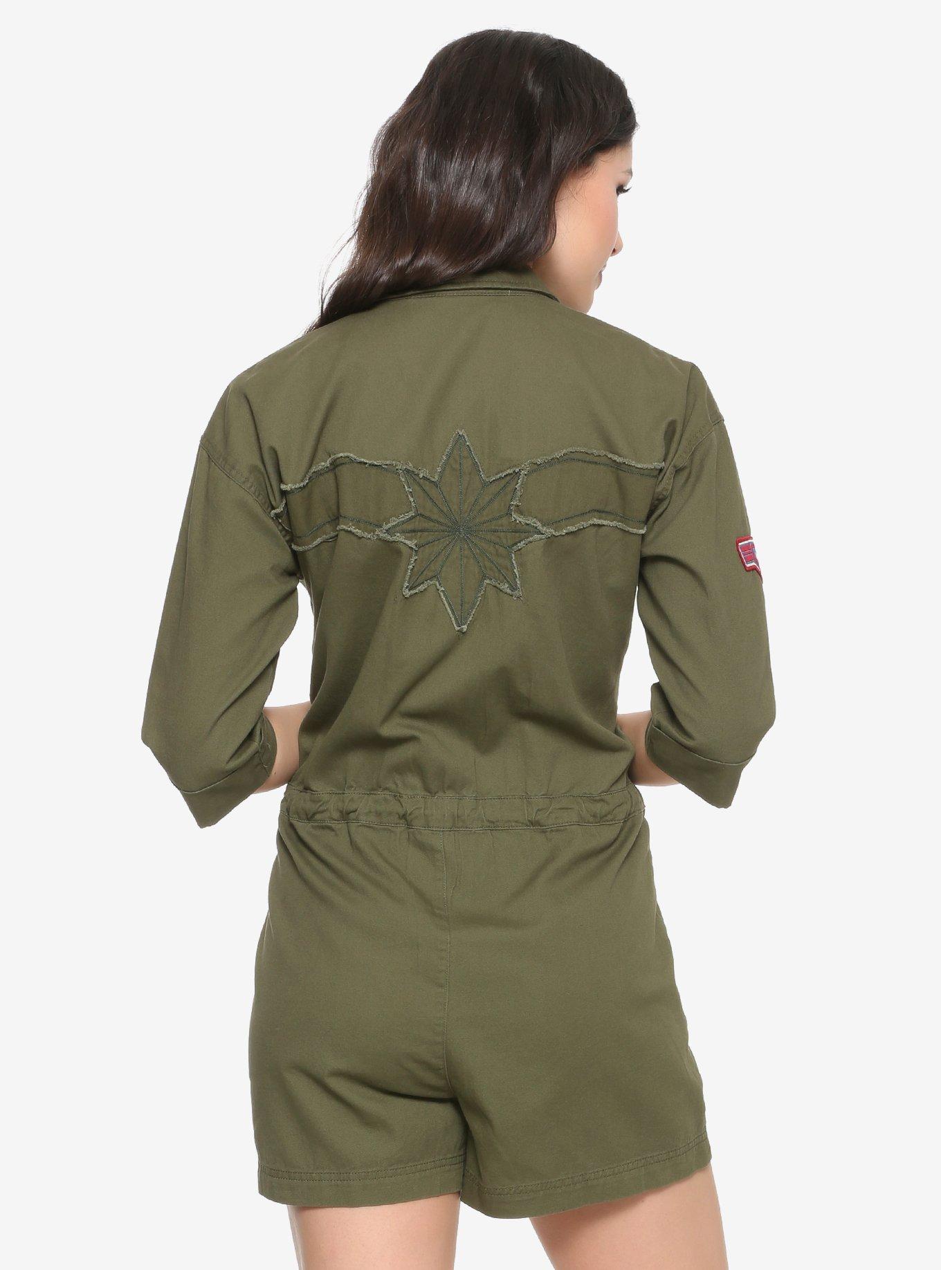 Marvel Captain Marvel Cargo Romper, , alternate
