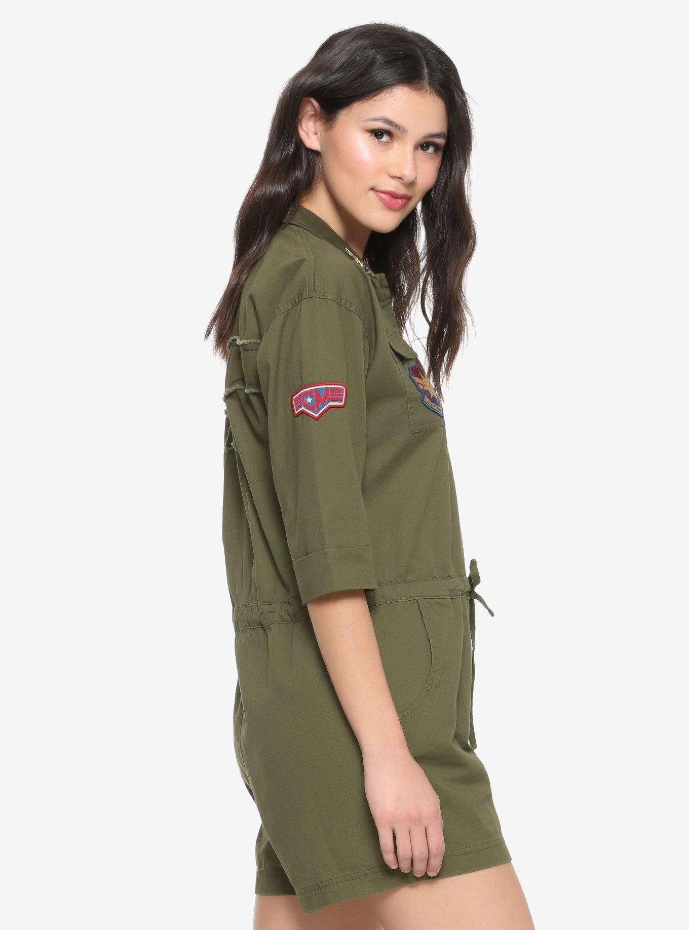 Marvel Captain Marvel Cargo Romper, , alternate