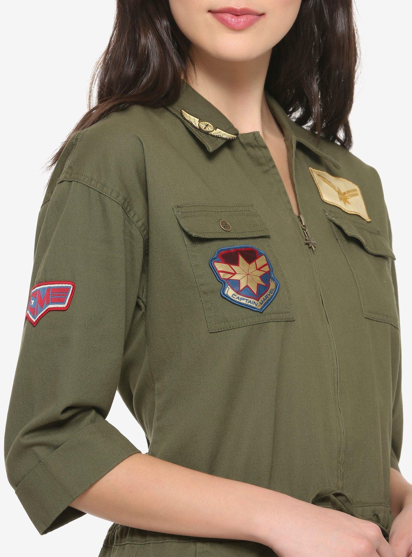 Marvel Captain Marvel Cargo Romper, , alternate