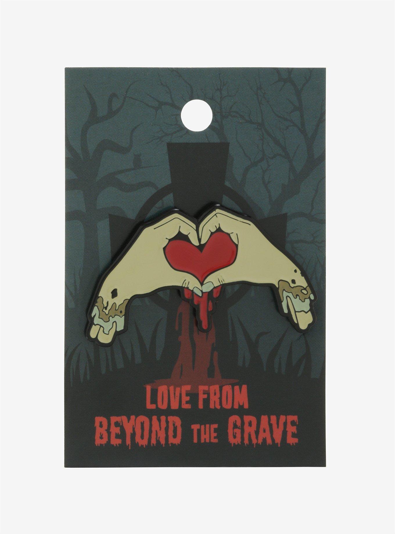 Zombie Heart Hands Enamel Pin, , alternate
