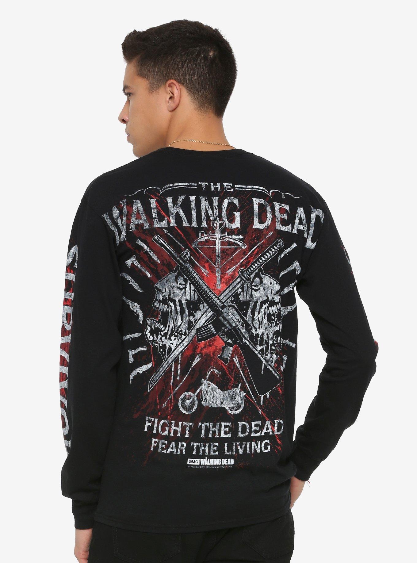 The Walking Dead Survivor Fight The Dead Fear The Living Long-Sleeve T-Shirt, , alternate
