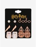 Harry Potter Rose Gold Icon Earring Set, , alternate