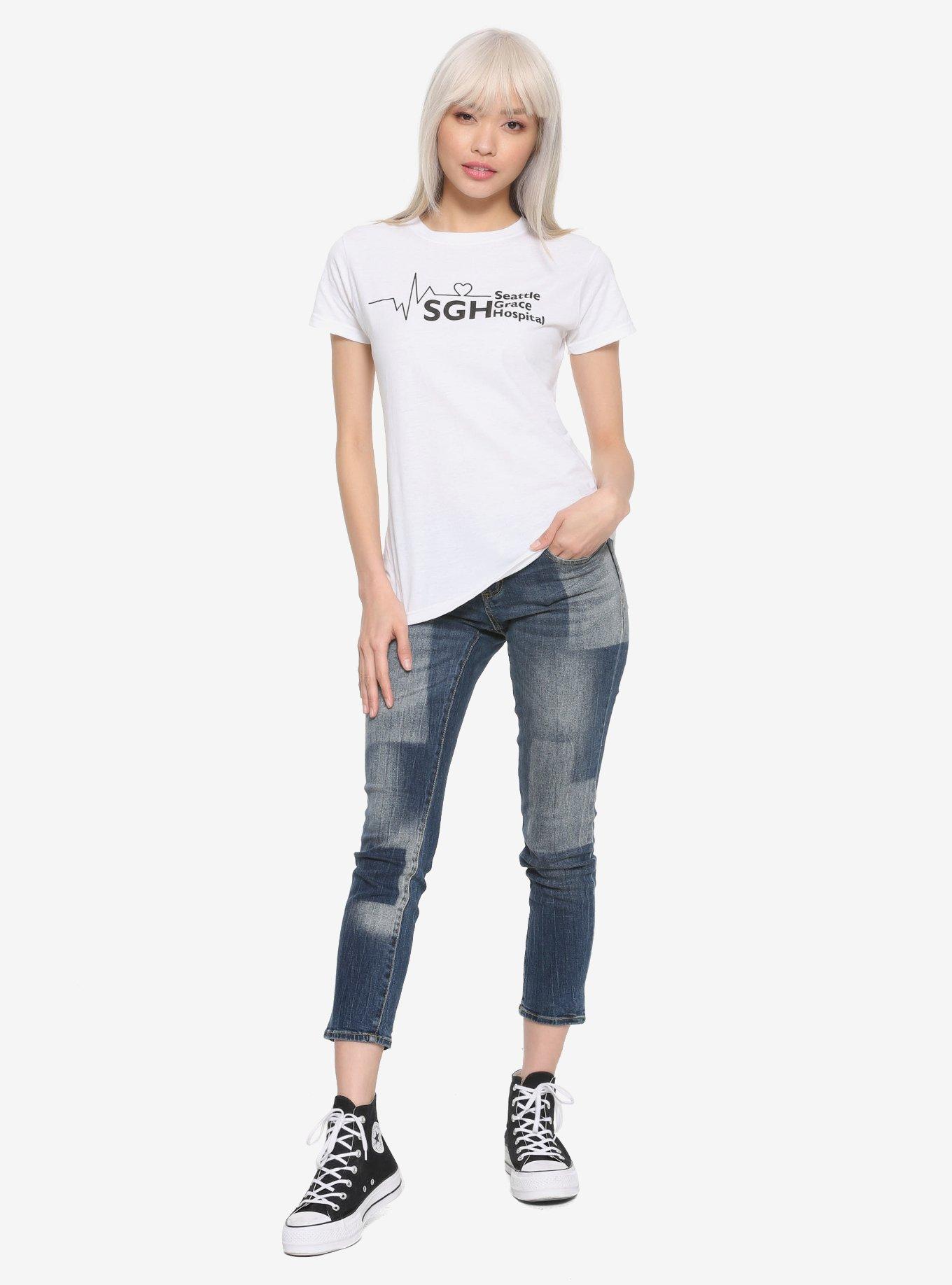 Grey's Anatomy Seattle Grace Hospital Girls T-Shirt, BLACK, alternate