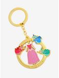 Loungefly Disney Sleeping Beauty Pink & Blue Dress Spinning Keychain - BoxLunch Exclusive, , alternate