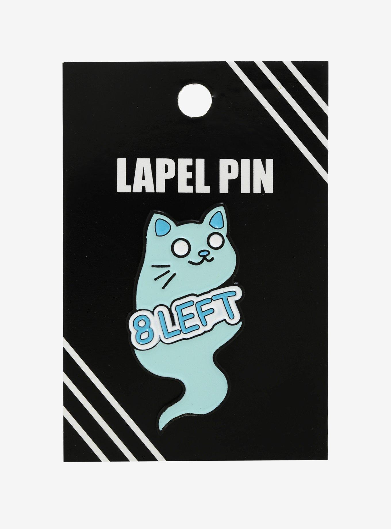 Cat Ghost 8 Lives Enamel Pin, , alternate