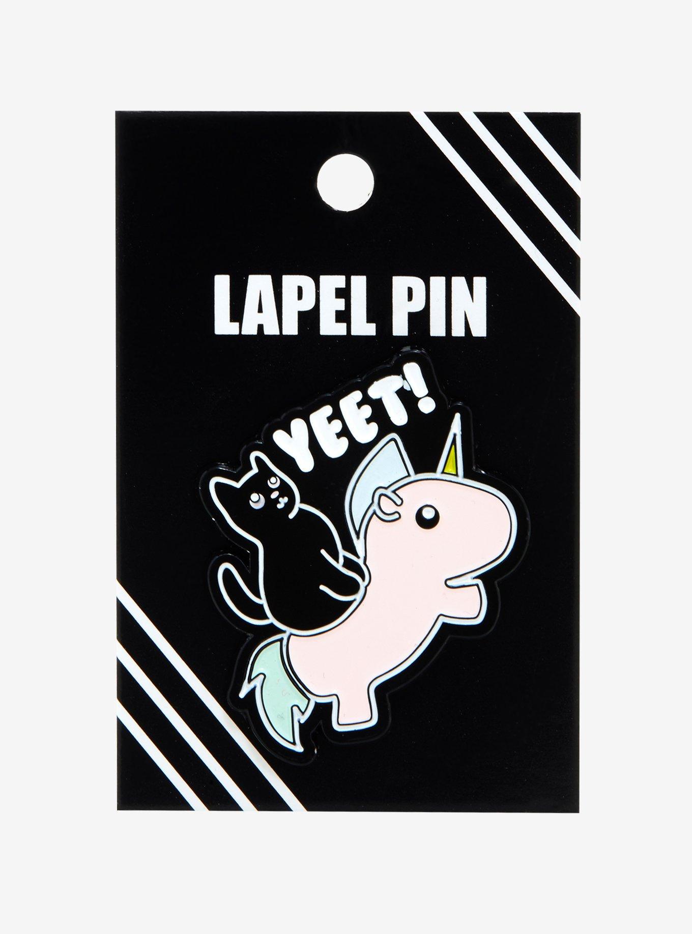 Yeet Cat Unicorn Enamel Pin, , alternate