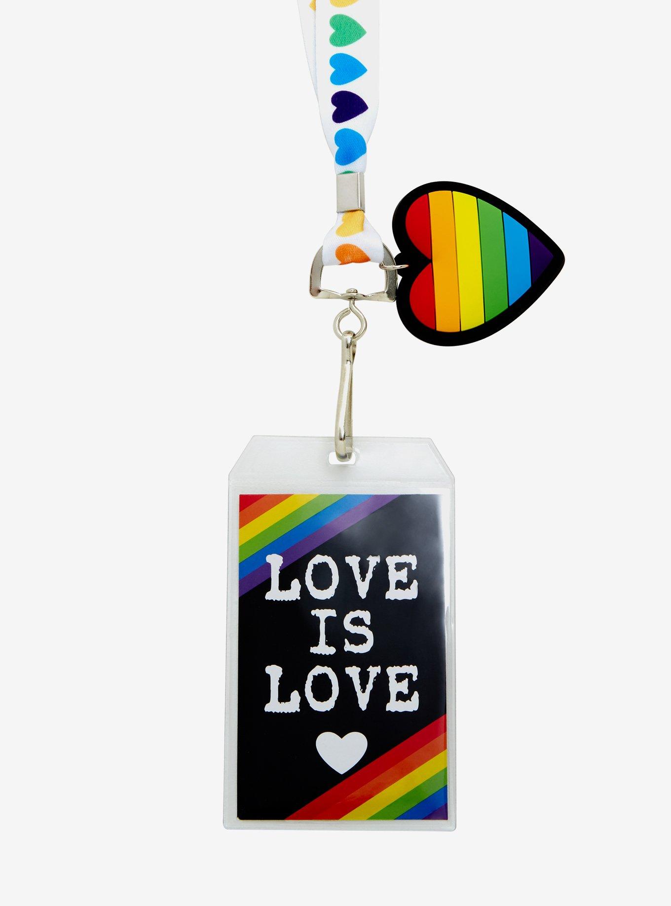 Rainbow Heart Lanyard, , alternate
