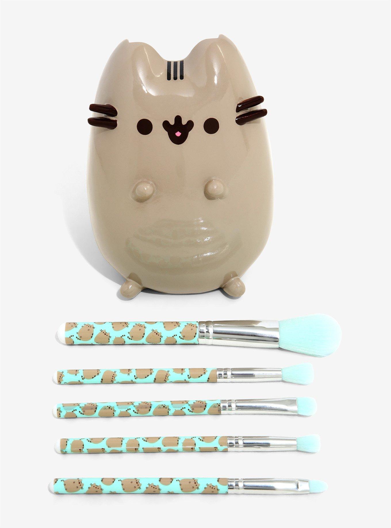 Pusheen Makeup Brush Set & Holder, , alternate