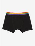 Rainbow Stripe Waistband Boxer Briefs, BLACK, alternate