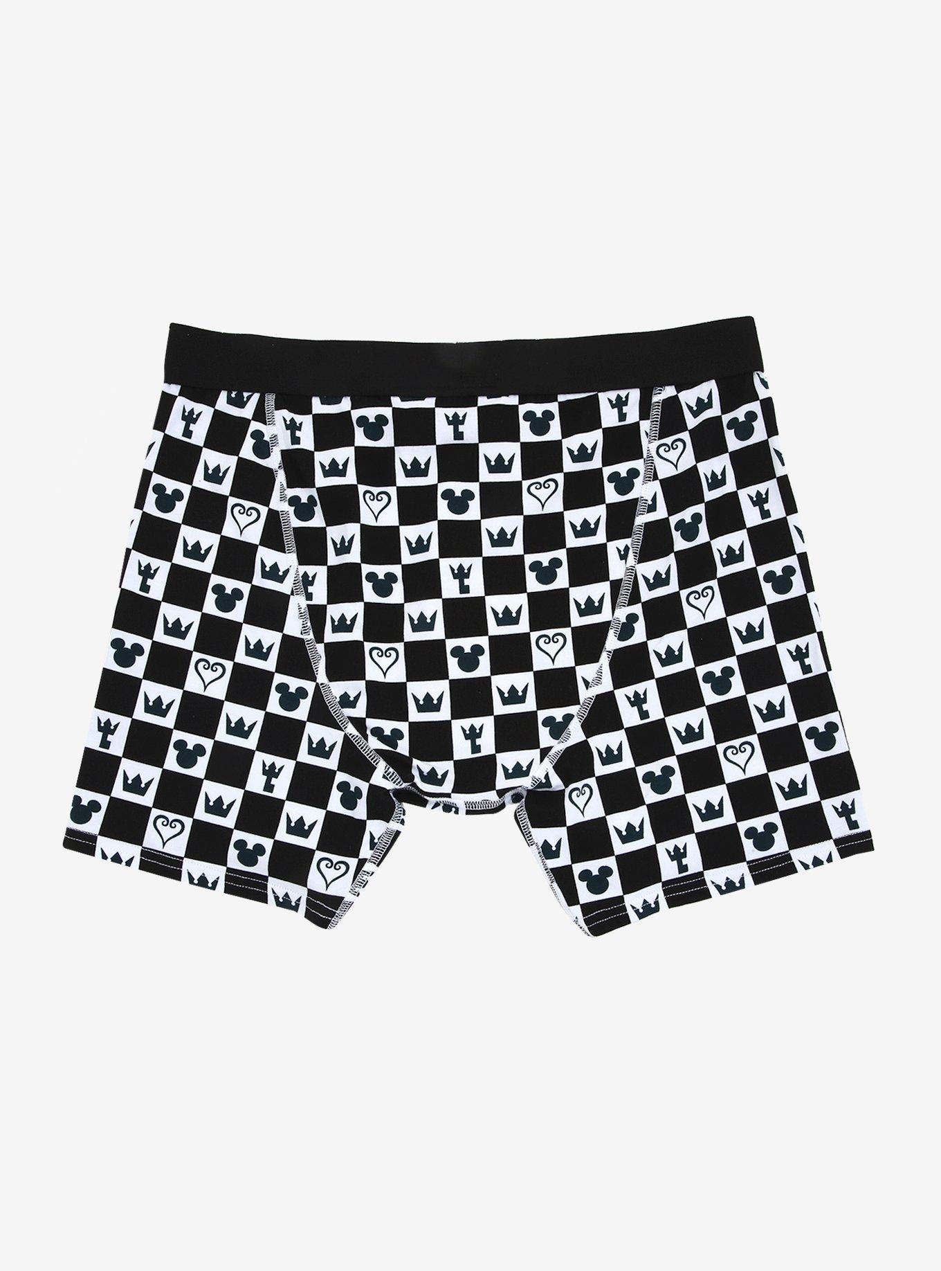 Disney Kingdom Hearts Checkered Boxer Briefs, MULTI, alternate
