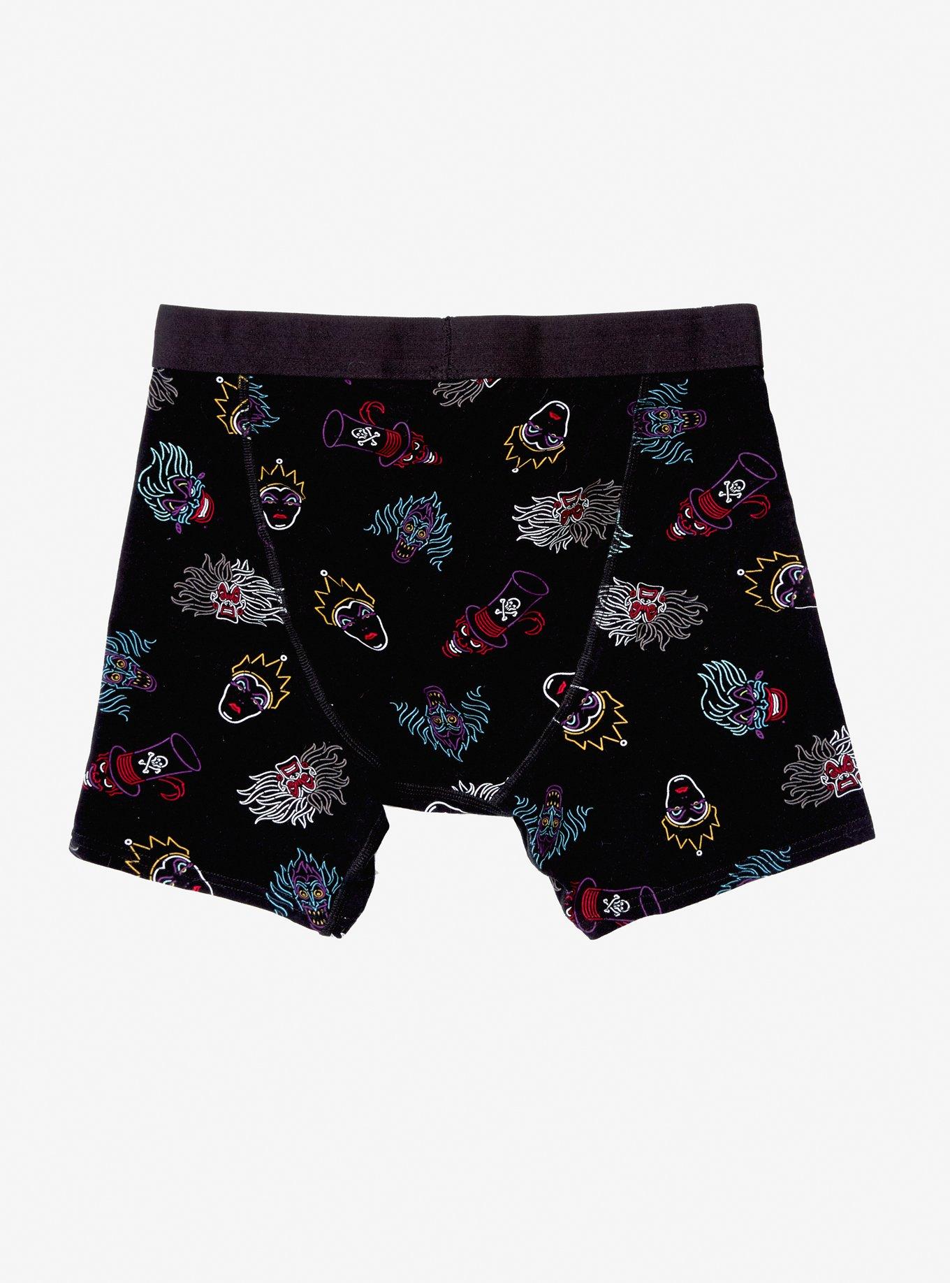 Disney Villains Outlines Boxer Briefs, BLACK, alternate