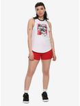 Dragon Ball Z Red Square Girls Muscle Tank Top, RED, alternate