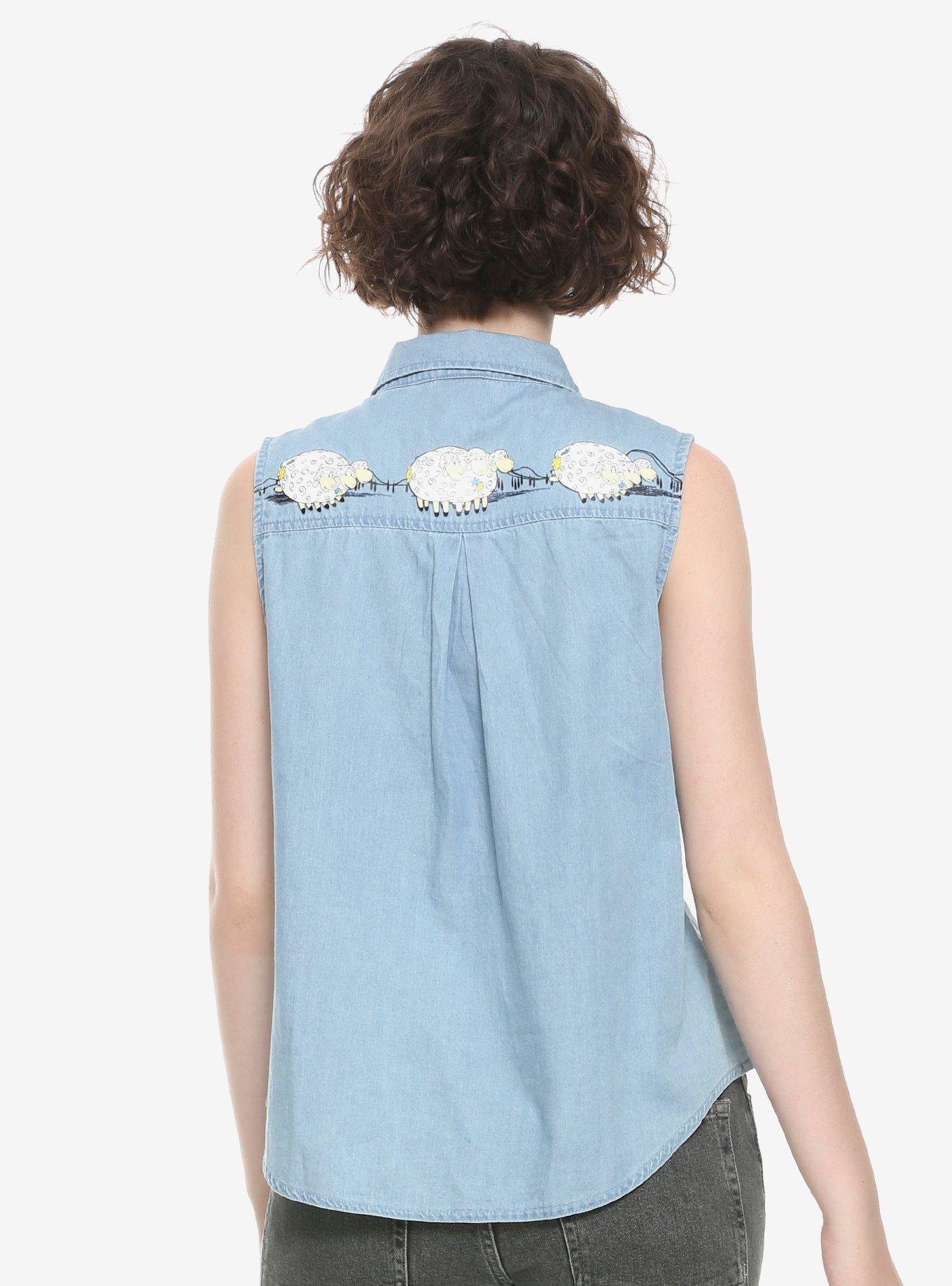 Disney Pixar Toy Story 4 Bo Peep Tie Front Sleeveless Woven Button-Up, , alternate