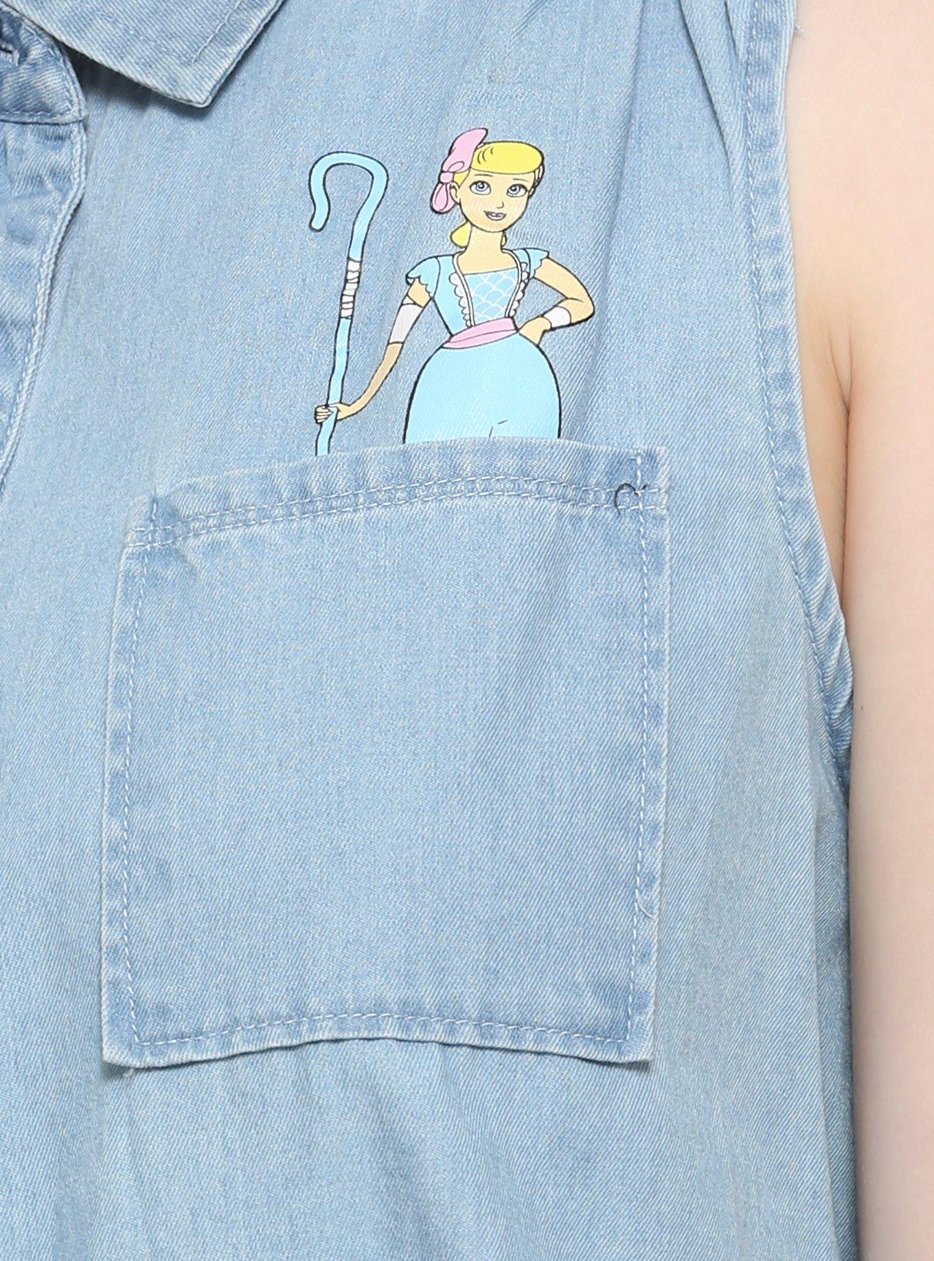 Disney Pixar Toy Story 4 Bo Peep Tie Front Sleeveless Woven Button-Up, , alternate