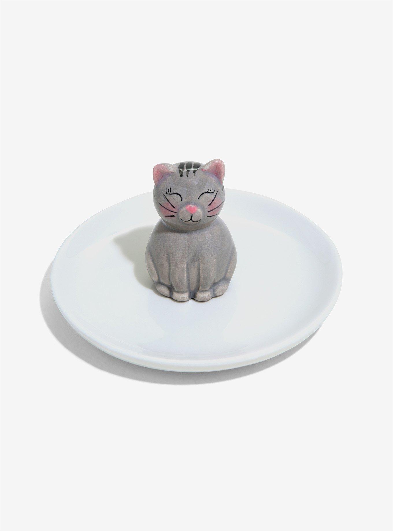 Grey Cat Trinket Tray, , alternate