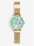 Disney Aladdin Peacock Feather Gold Mesh Watch - BoxLunch Exclusive, , alternate