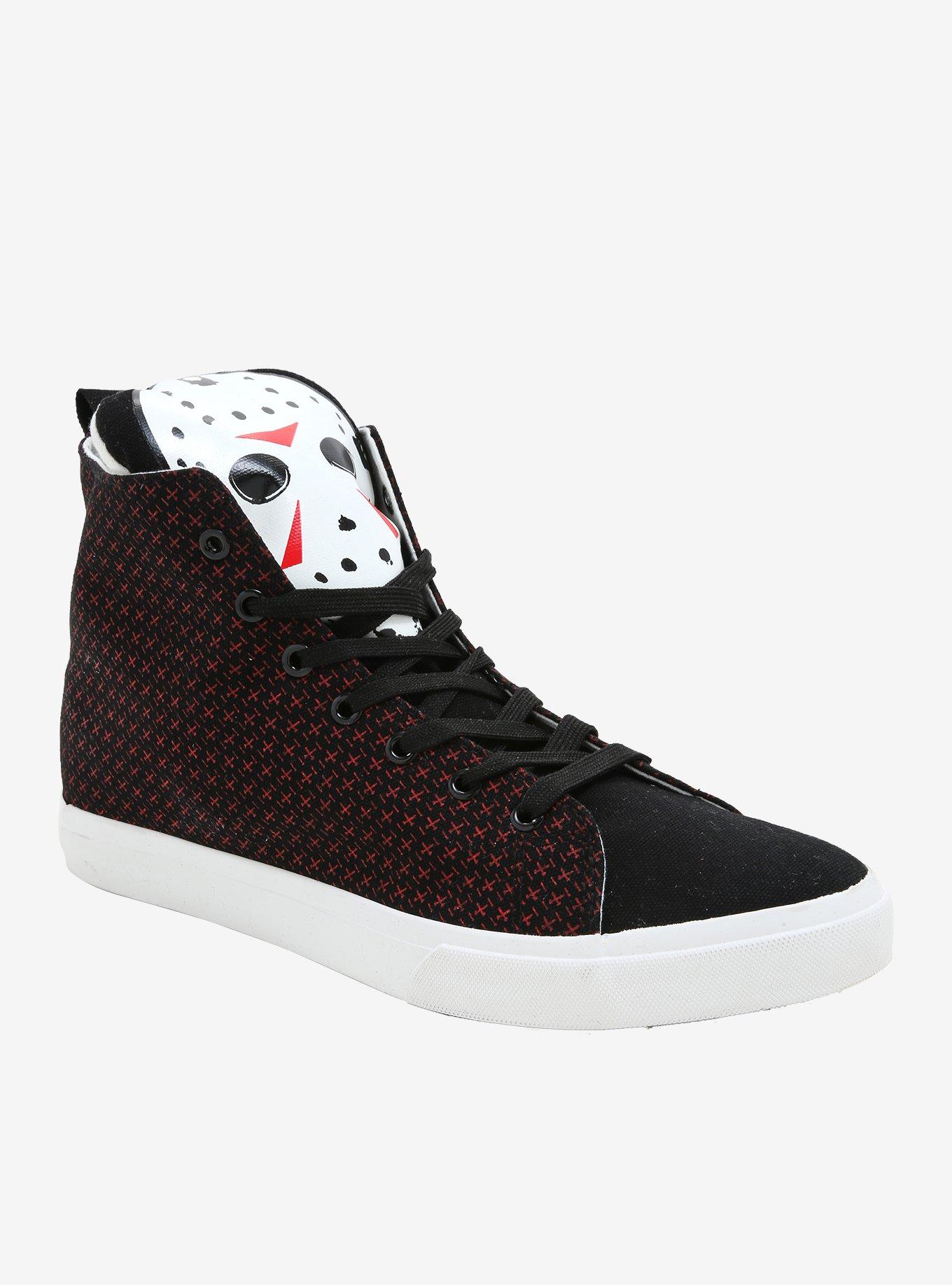 Friday The 13th Jason Mask Hi-Top Sneakers, , alternate