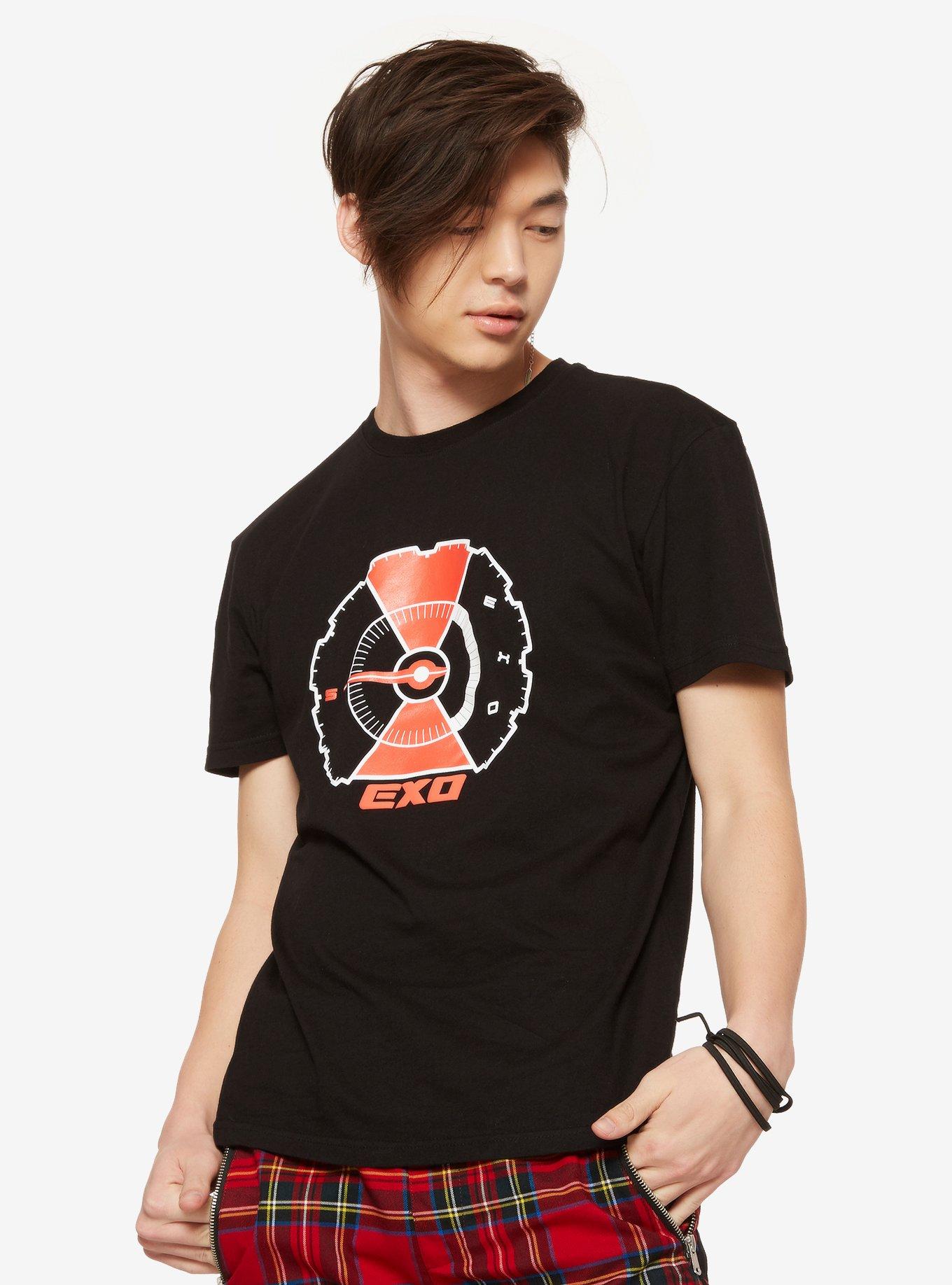 EXO Red & White Logo T-Shirt, BLACK, alternate