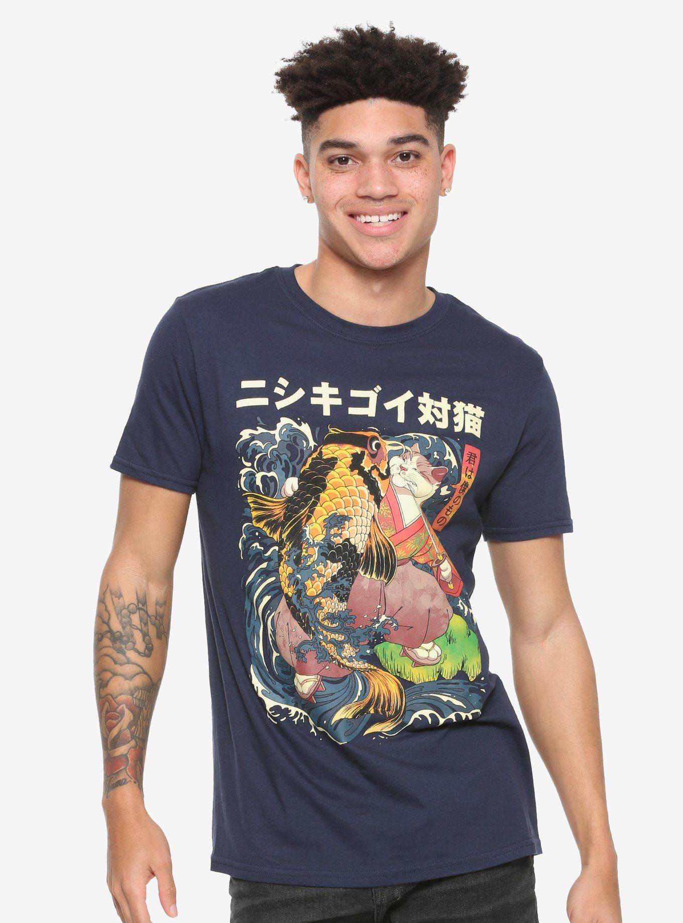 Kana Cat & Koi T-Shirt By Roni Saptoni, MULTI, alternate