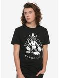 Baphocats Black T-Shirt By Obinsun, WHITE, alternate