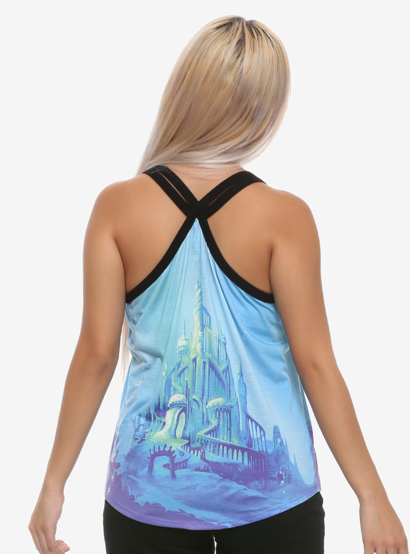Disney The Little Mermaid Atlantica Cross-Back Girls Tank Top, MULTI, alternate