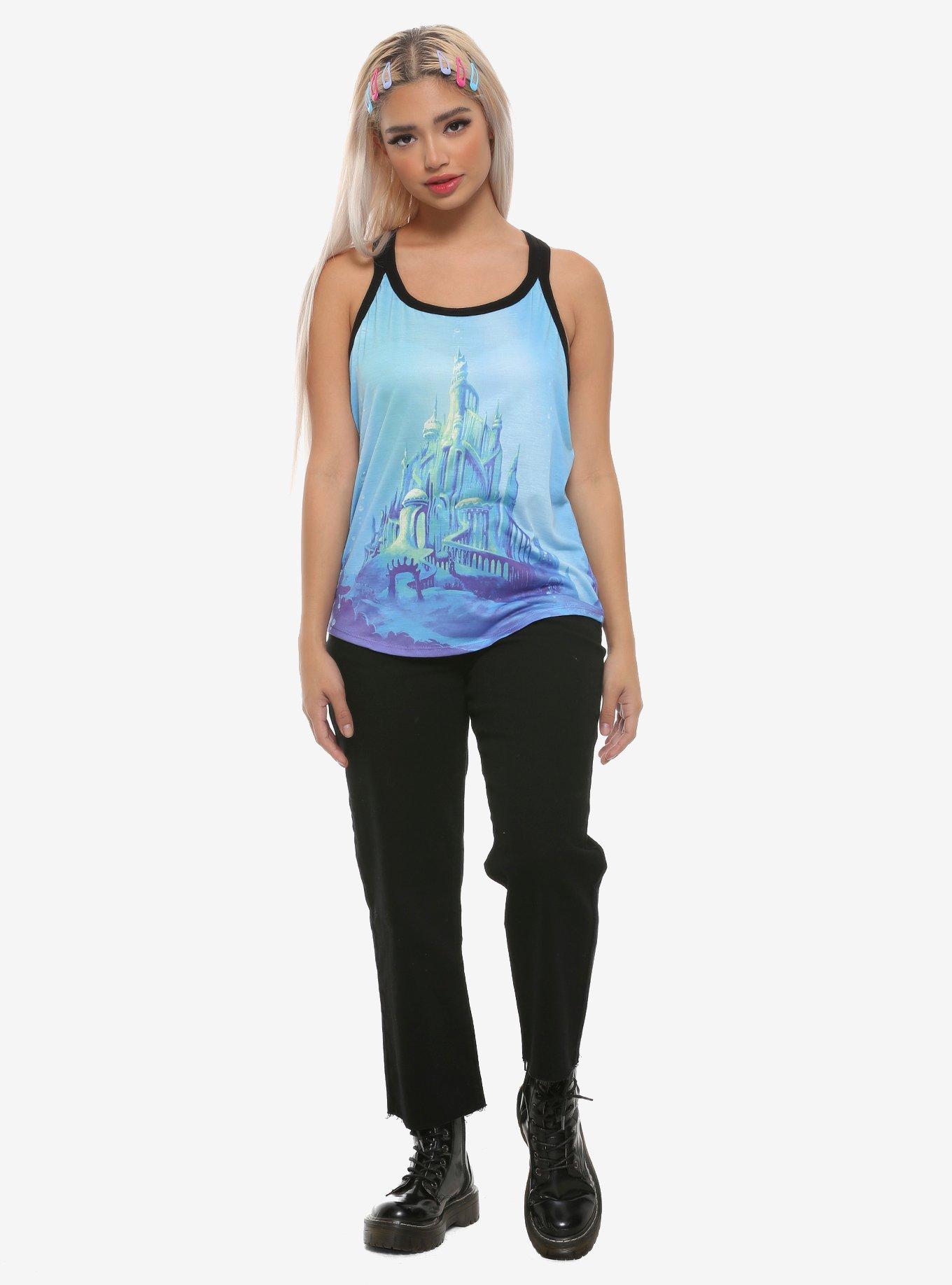 Disney The Little Mermaid Atlantica Cross-Back Girls Tank Top, MULTI, alternate