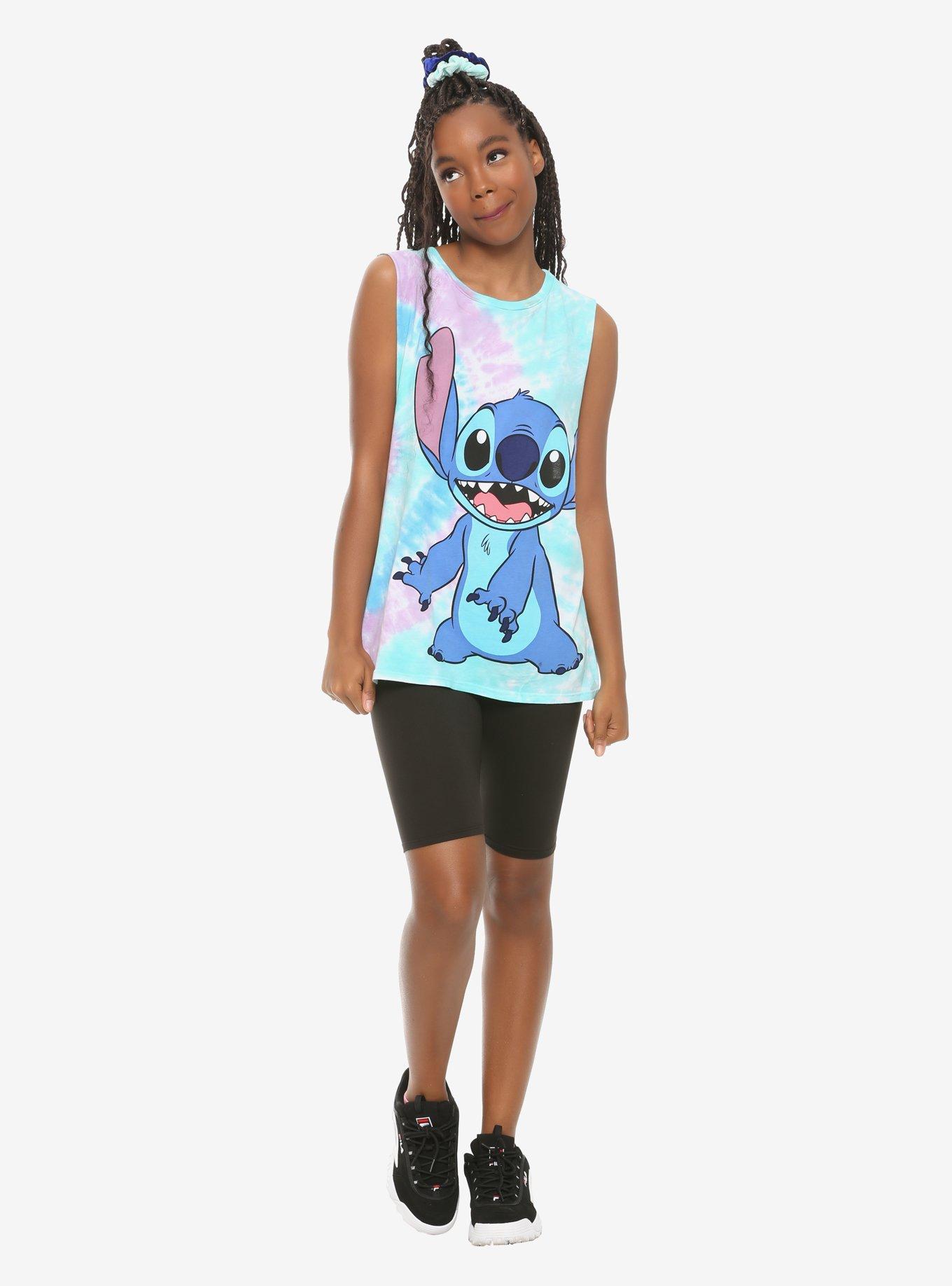 Disney Lilo & Stitch Tie-Dye Stitch Girls Muscle Top, BLUE, alternate