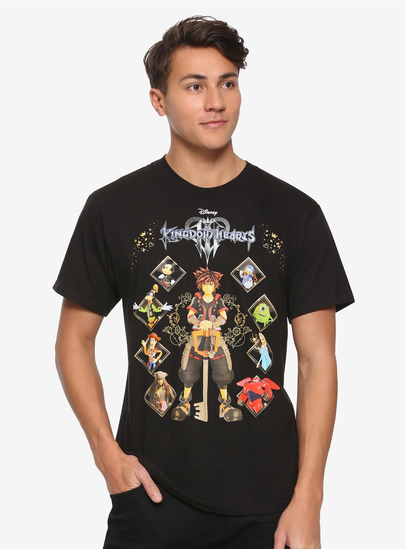 Disney Kingdom Hearts III Poster T-Shirt Hot Topic Exclusive, MULTI, alternate