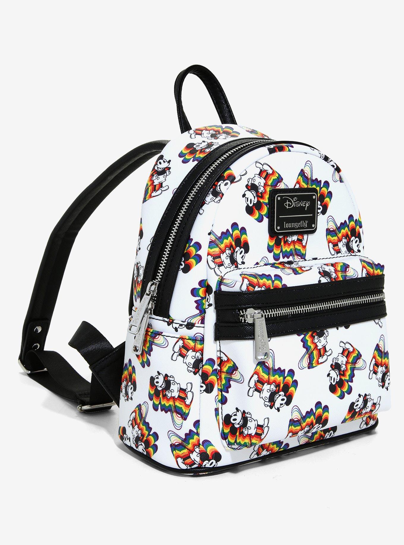 Loungefly Disney Mickey Mouse Rainbow Mini Backpack, , alternate