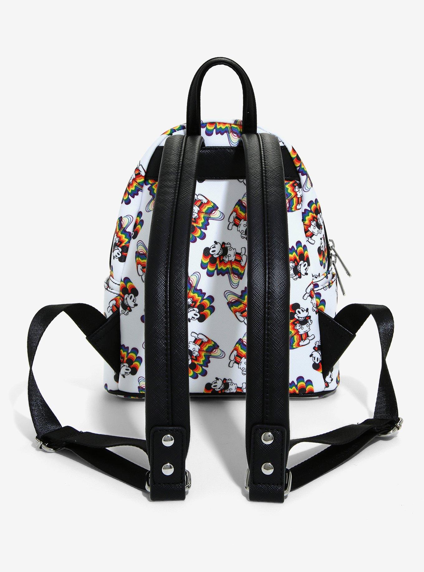 Loungefly Disney Mickey Mouse Rainbow Mini Backpack, , alternate