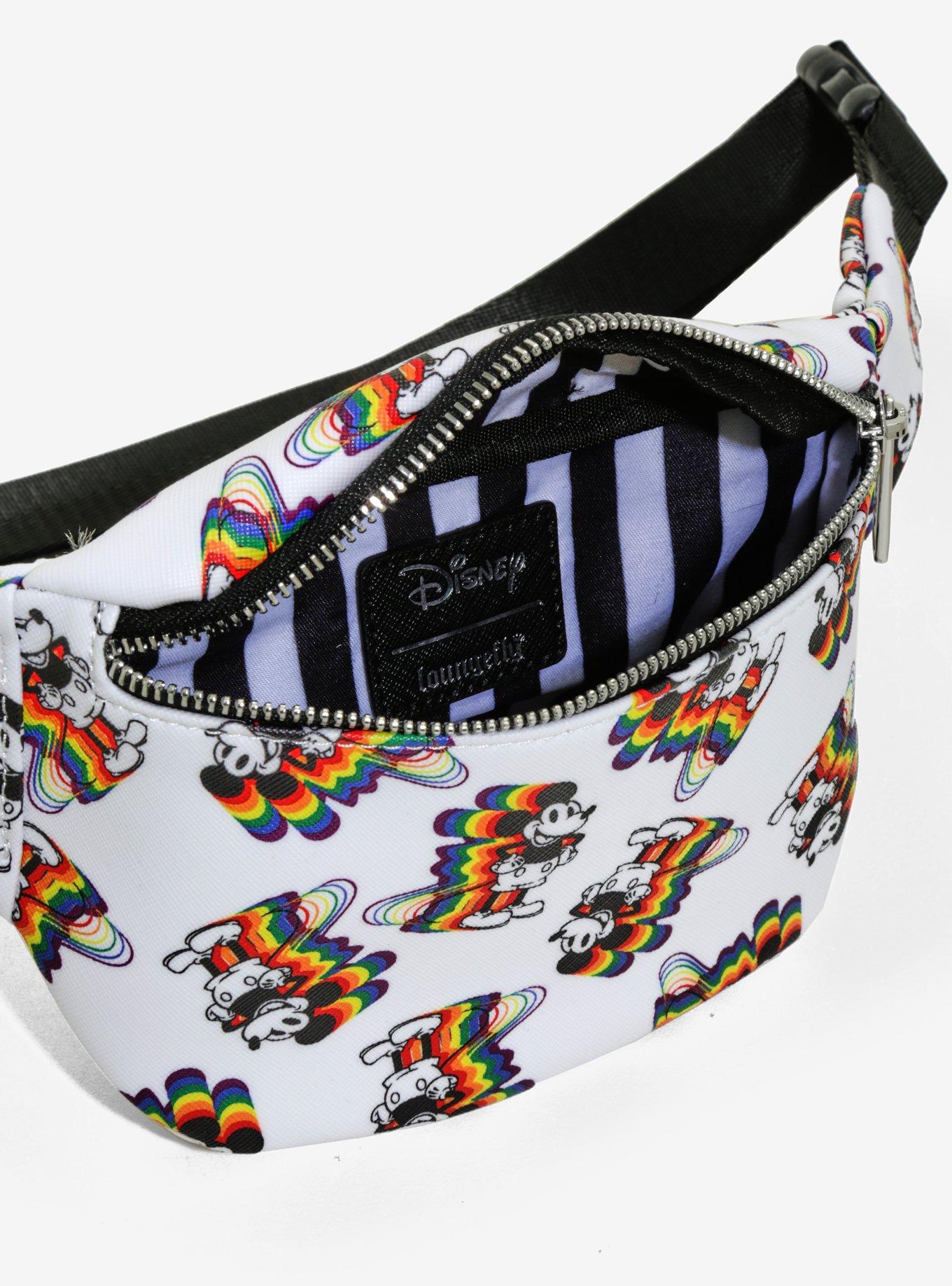 Loungefly Disney Mickey Mouse Rainbow Hip Pack, , alternate