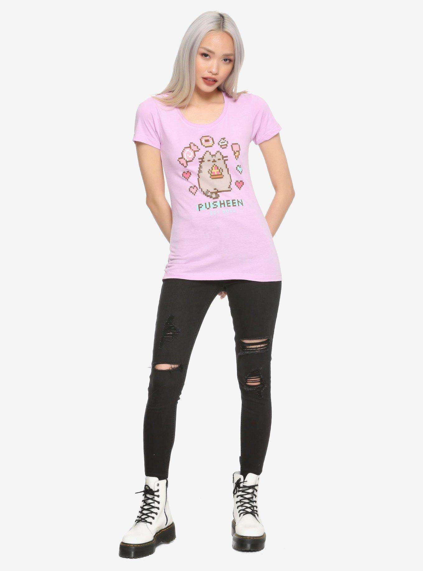 Pusheen Pixel Snacks Girls T-Shirt, , alternate