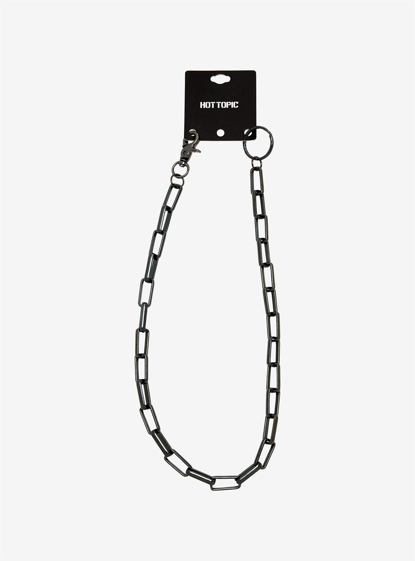 Gunmetal 24" Big Rectangle Wallet Chain, , alternate