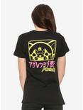 Aggretsuko Front Neon Front & Back T-Shirt, , alternate