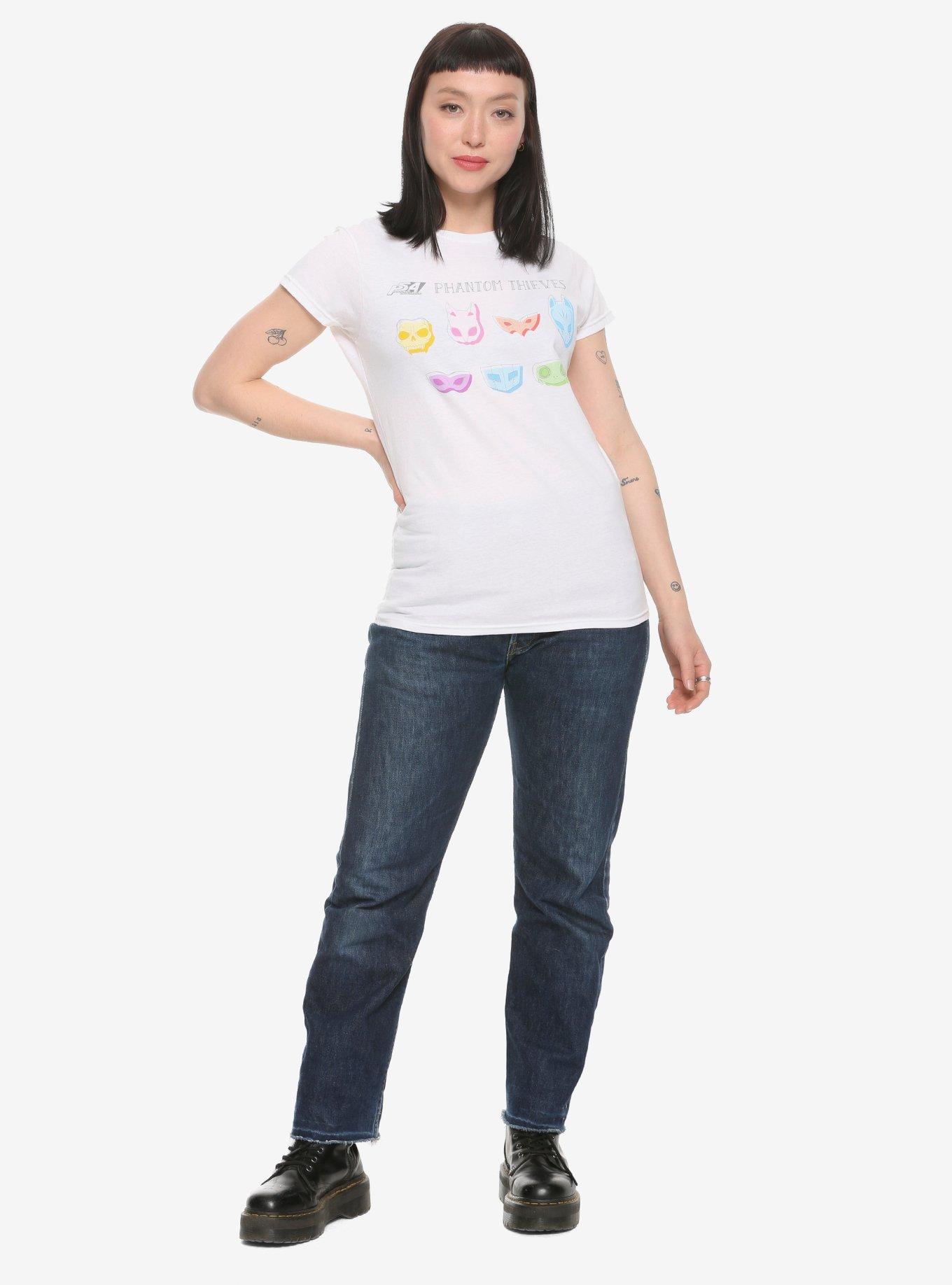 Persona 5 Phantom Thieves Masks Girls T-Shirt, MULTI, alternate