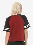 Harry Potter Hogwarts Girls Athletic Crop T-Shirt, BLACK, alternate