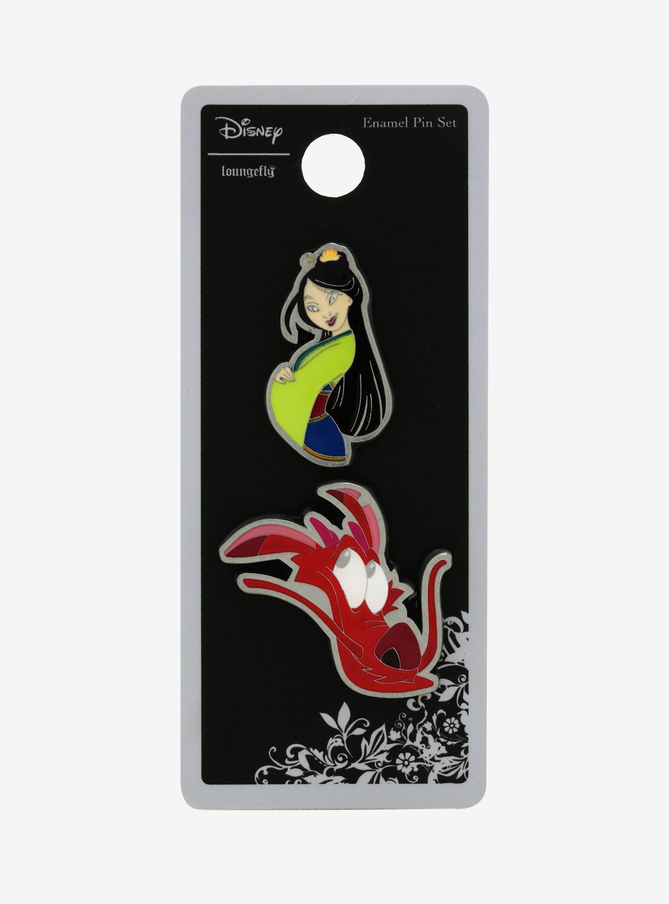 Loungefly Disney Mulan Mushu & Mulan Enamel Pin Set, , alternate