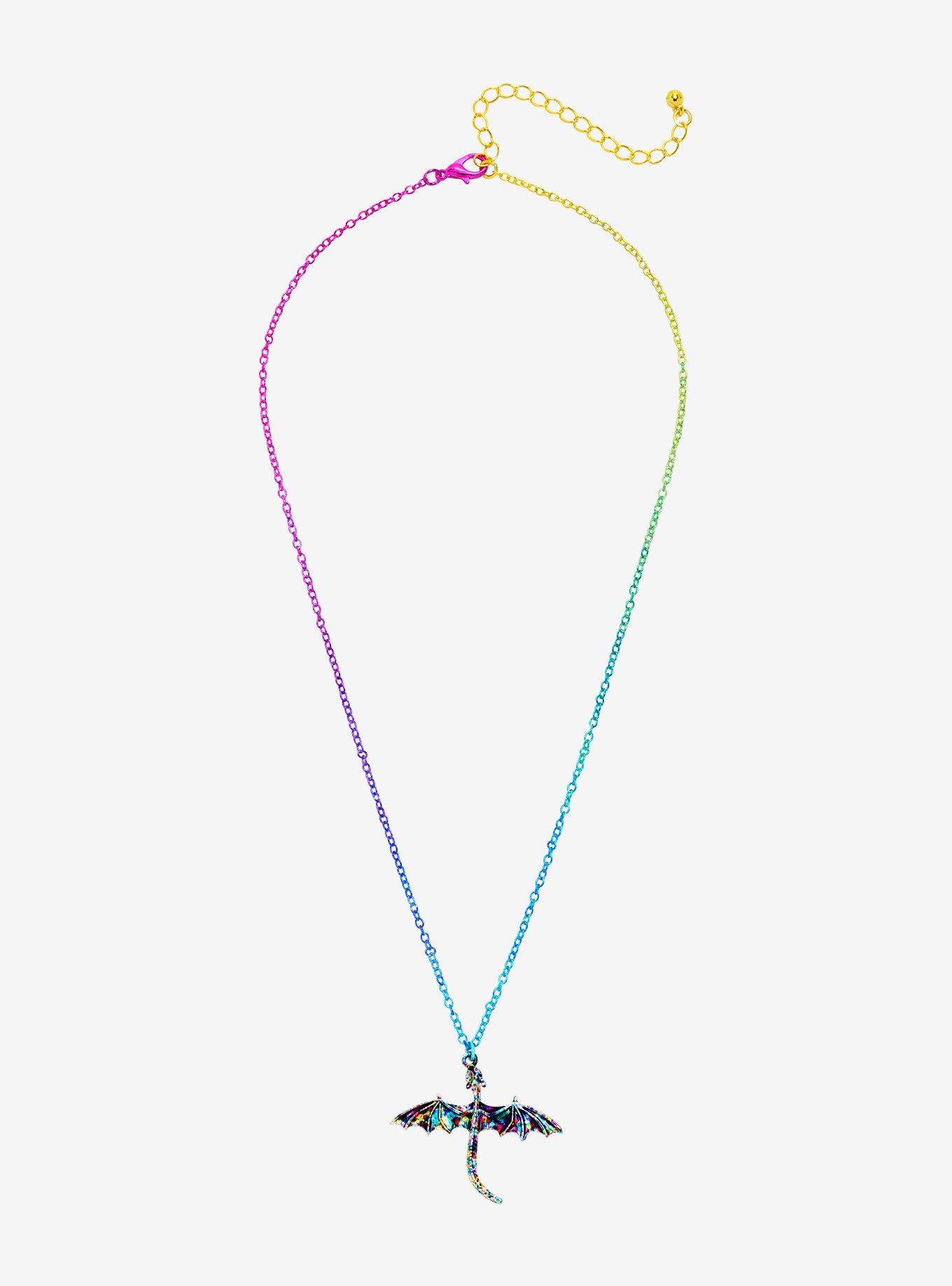 Rainbow Dragon Necklace, , alternate