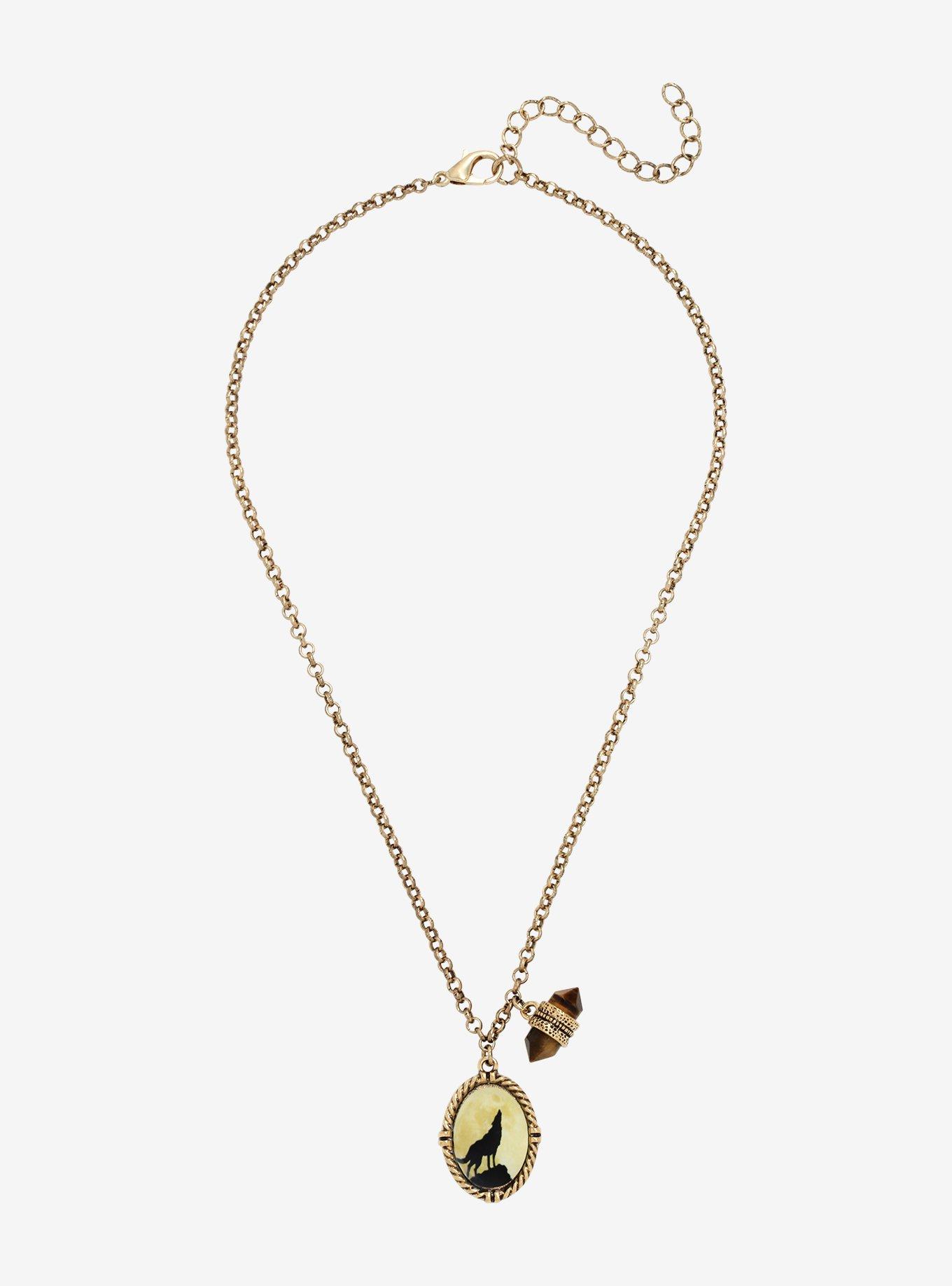 The Wolf Plaque Necklace, , alternate