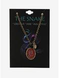 Snake Plaque Crystal Necklace, , alternate