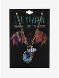 Dragon Plaque Crystal Necklace, , alternate