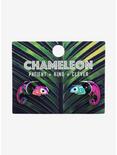 Rainbow Chameleon Faux Tunnel Earrings, , alternate